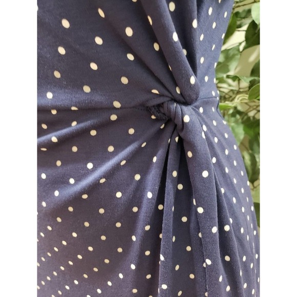 Old Navy Women Blue Polka Dots Round Neck Short Sleeve Knee Length Dress Sz XS P - Picture 5 of 9